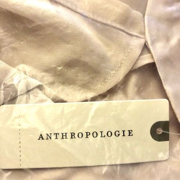 By Anthropologie Flutter-Sleeve Satin Sheath Mini Dress - Picture 9 of 10